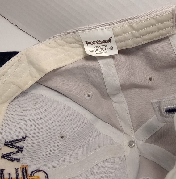 Crew 100% Cotton Nautical Marine Sailor Boating Embroidered Gray/Navy Cap Hat - Picture 7 of 8